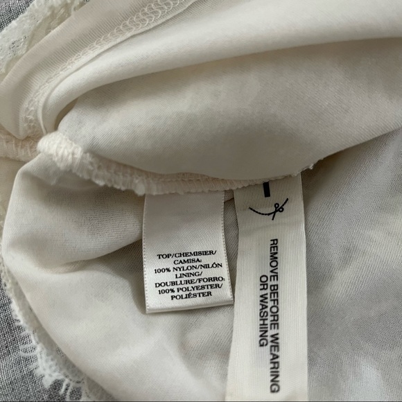 Ann Taylor Off White Tiered Lace Sleeveless Top - Picture 12 of 12